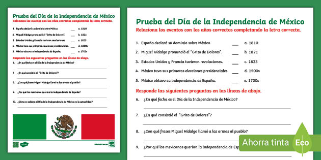 10 Preguntas De La Independencia De México Con Respuestas