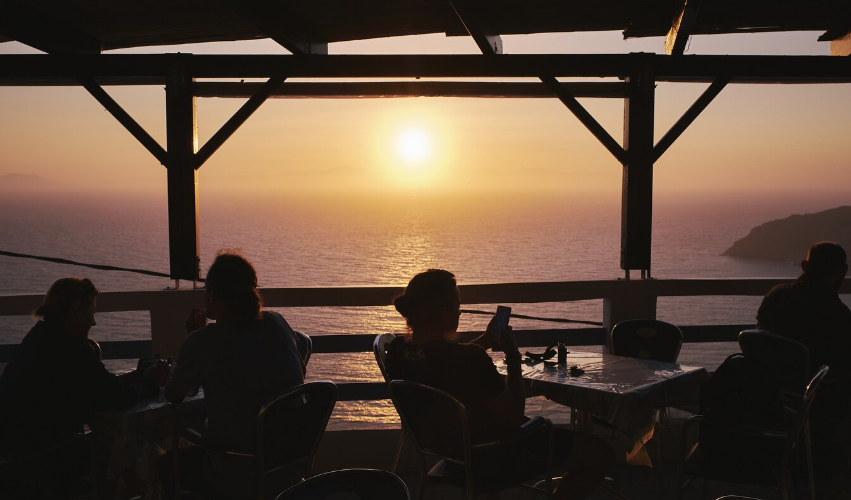 restaurant con vista al mar